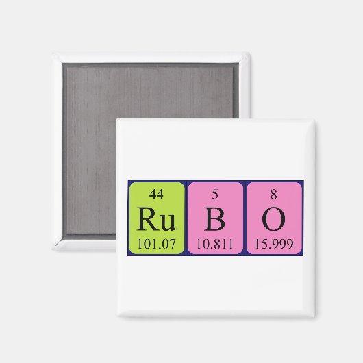 Rubin Periodenmagnet Magnet (Vorderseite/Rückseite)