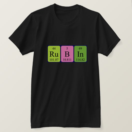 Rubin Periodenname Shirt (Design vorne)