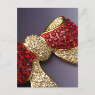 Rubin-Rhinestone-Bogen-Postkarte Postkarte