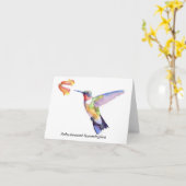 Rubin-throated Kolibri Karte (Gelbe Blume)