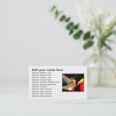 Rubin-Throated Kolibri Visitenkarte (Stehend Vorderseite)