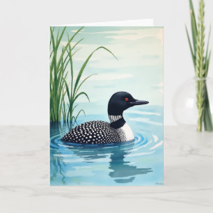 Rubinäugige Vogel Vatertagskarte Karte