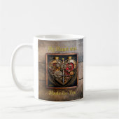 Rubine und Getriebe der Heart Steampunk Serie Kaffeetasse (Links)
