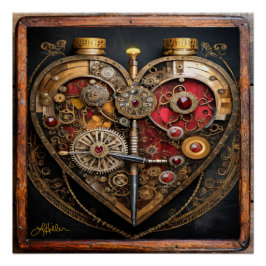 Rubine und Getriebe der Heart Steampunk Serie Poster