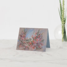 Rubinkehlchen 4" x 5,6" Geburtstag/