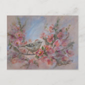 Rubinkehlchen-Vogel-Postkarte Postkarte (Vorderseite)