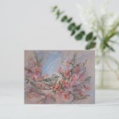 Rubinkehlchen-Vogel-Postkarte Postkarte (Stehend Vorderseite)