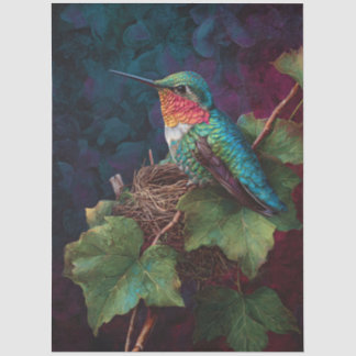 Rubinkehlkolibri-Decoupage Seidenpapier