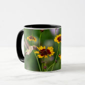 Rubinkehlkolibri "in Plains Coreopsis" Tasse (Vorderseite Links)