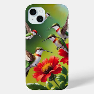 Rubinkehlkolibris und scharlachrote Blüten Case-Mate iPhone Hülle