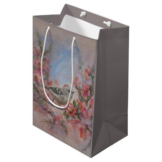 Rubinkönig Goldhähnchen Mittlere Geschenktüte (Vorderseite Schrägansicht)