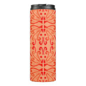 Rubinrot Floral: Tribales geometrisches Muster. Thermosbecher (Rückseite)