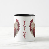 "Rubinrote Liebesflügel" Tasse (Zentrum)