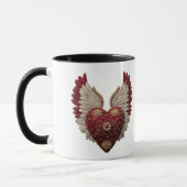"Rubinrote Liebesflügel" Tasse (Links)