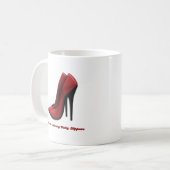Rubinrote Schuhe Kaffeetasse (Vorderseite Links)