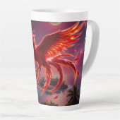 Rubinroter Phönix der mondbeschienenen Gezeiten. Milchtasse (Rechte Ecke)