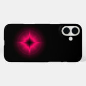 Rubinroter Stern auf Schwarz Case-Mate iPhone Hülle (Rückseite (Horizontal))