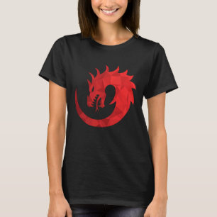 Rubinschlangendrache Schild - Mystischer Kreis T-Shirt