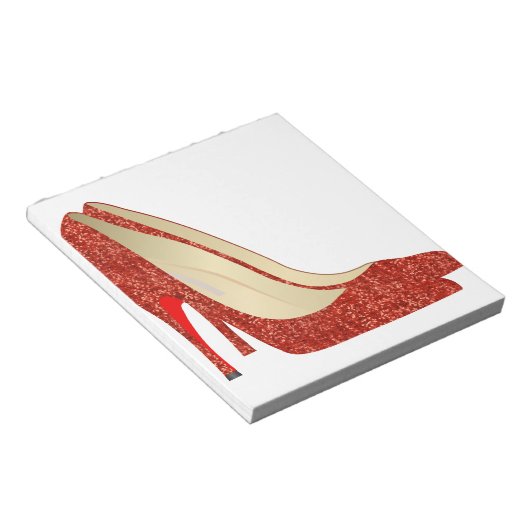 Rubinschuhe Notizblock (angewinkelt)