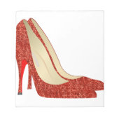 Rubinschuhe Notizblock (Vorderseite)