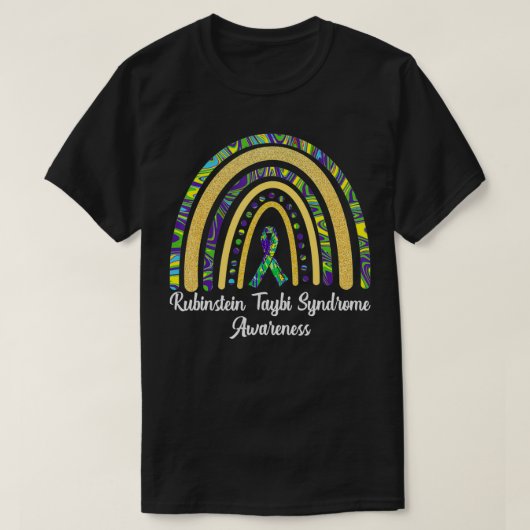 Rubinstein Taybi Syndrom Aufklärung RTS Regenbogen T-Shirt (Design vorne)