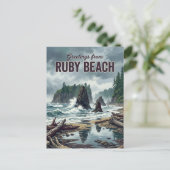 Rubinstrand Washington Postkarte (Stehend Vorderseite)