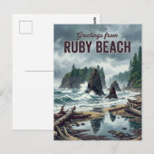Rubinstrand Washington Postkarte (Vorne/Hinten)
