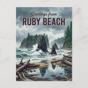 Rubinstrand Washington Postkarte