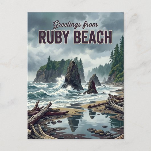 Rubinstrand Washington Postkarte (Vorderseite)