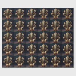 Rubinverzierter Saguaro Geschenkpapier