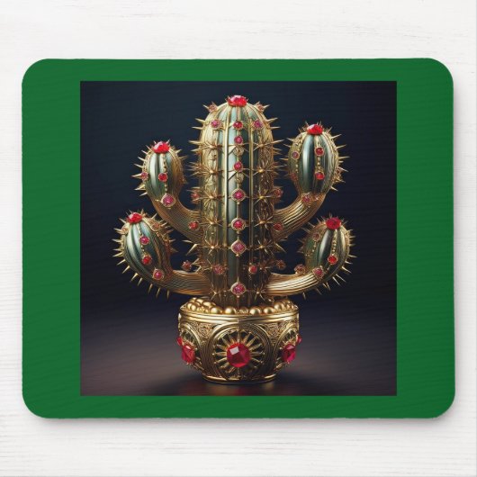 Rubinverzierter Saguaro Mousepad (Vorne)