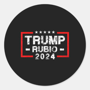 Rubio 2024 Flag - Wahlpräsident 2024 Runder Aufkleber