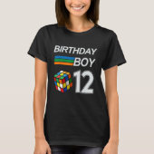Rubix Cube Speed Cubing Birthday Boy 12 Jahre alt T-Shirt (Vorderseite)
