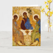 Rublev Trinity am Tisch Karte (Gelbe Blume)