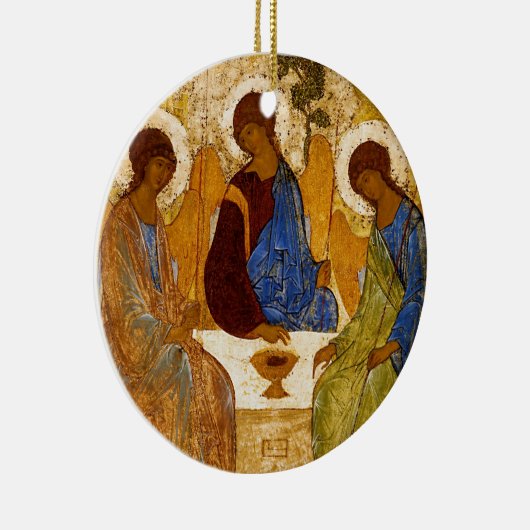 Rublev Trinity am Tisch Keramikornament (Rechts)
