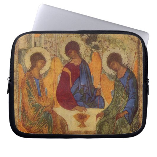 Rublev Trinity am Tisch Laptopschutzhülle (Vorderseite)