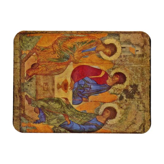 Rublev Trinity am Tisch Magnet (Horizontal)