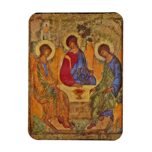 Rublev Trinity am Tisch Magnet (Vertikal)