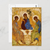 Rublev Trinity am Tisch Postkarte (Vorne/Hinten)