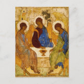 Rublev Trinity am Tisch Postkarte (Vorderseite)