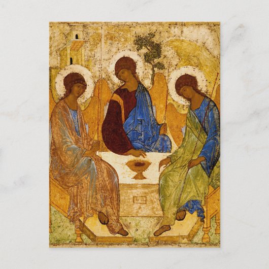 Rublev Trinity am Tisch Postkarte (Vorderseite)