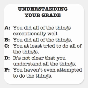 Rubrik-Aufkleber - jetzt mit weniger snark! Quadratischer Aufkleber