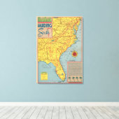 Rubrik Süd - Ostküste Vereinte Staaten Leinwanddruck (Insitu (Holzboden))