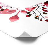 Ruby 40. Elegantes Hochzeitsszenario Begrüßungszei Poster (Ecke)