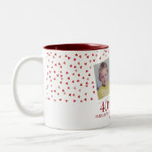 Ruby 40. Hochzeit Jubiläum Kinder-Fotos Zweifarbige Tasse (Links)