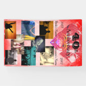 Ruby 40. Hochzeitstag Personalisiertes Foto Banner (Horizontal)