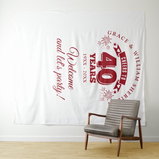 Ruby 40 Jahre Foto Prop Wandteppich (Beispiel (Horizontal))