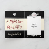 Ruby 40 Jahre Jubiläum fügen Foto-Namen schwarz Karte (Innenseite)