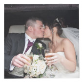 Ruby 40 Jahre Jubiläum Rotes lila Foto Würfel (Vorderseite)