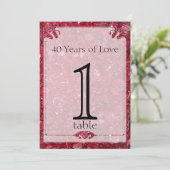 Ruby 40-jährige Tischnummer (Stehend Vorderseite)